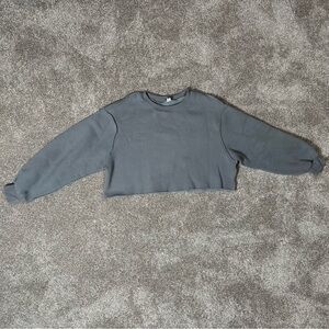 Gray Women's Cropped Sweatshirt